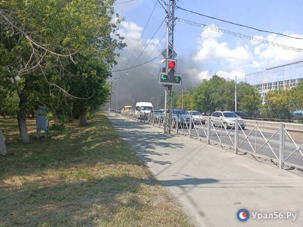 Дым в районе пожара