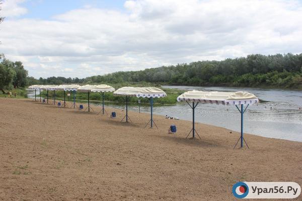 Пляж в районе Марсового поля, река Урал, Оренбург 
