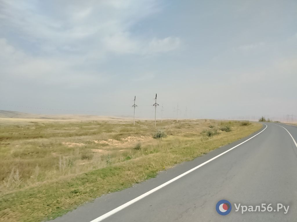 Дымка от пожара в Гайском округе, 05.09.2025