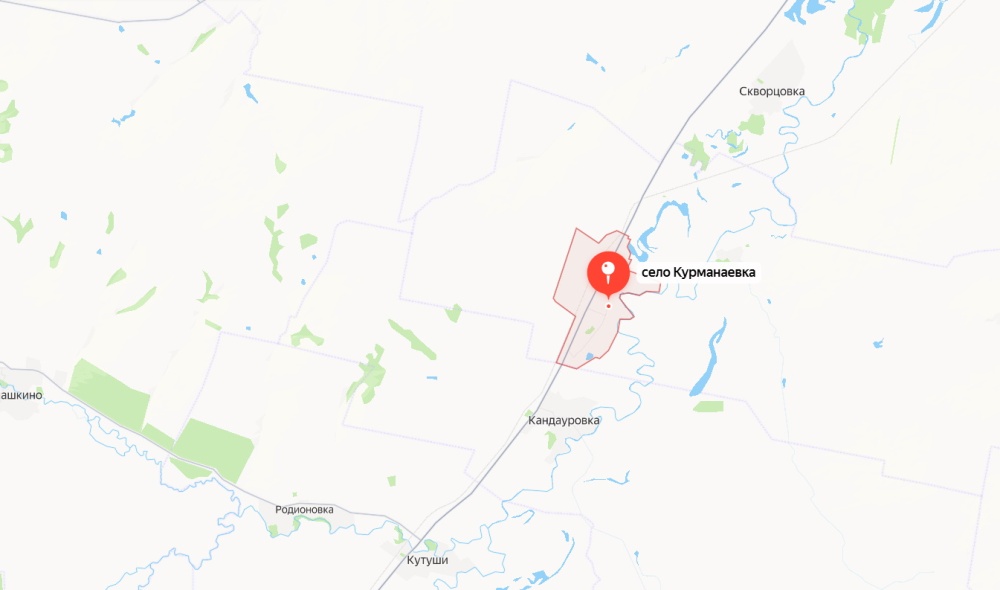 Село Курманаевка на Яндекс-карте