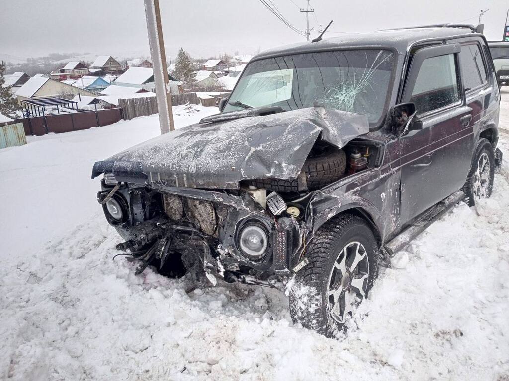 На месте аварии. Фото: Полиция Оренбуржья