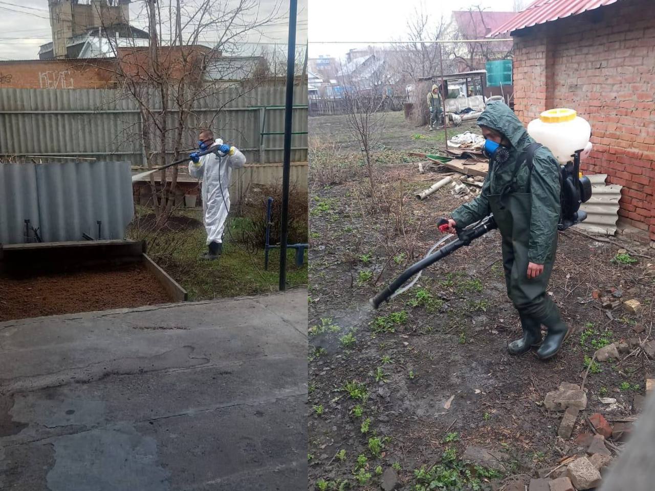 Дезинфекция в Бузулуке. Фото: Владимир Песков