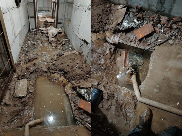 Грунтовые воды затопили подвал многоэтажки на улице Просвещения в микрорайоне Кушкуль Оренбурга. Кто за это ответственен?