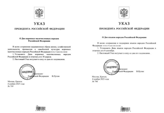 Указы о создании праздников