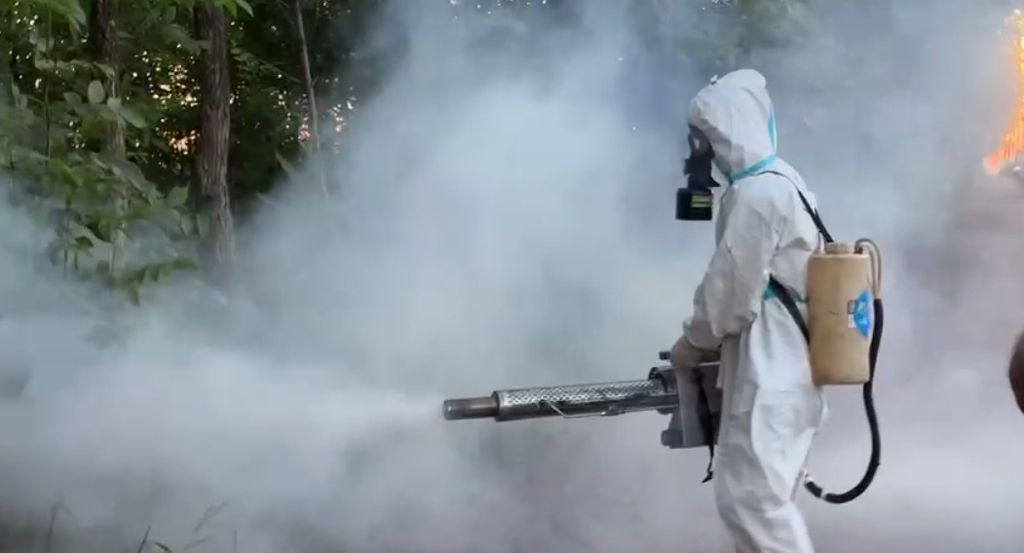 Обработка территорий после паводка. Фото: ТГ-канал Сергея Салмина