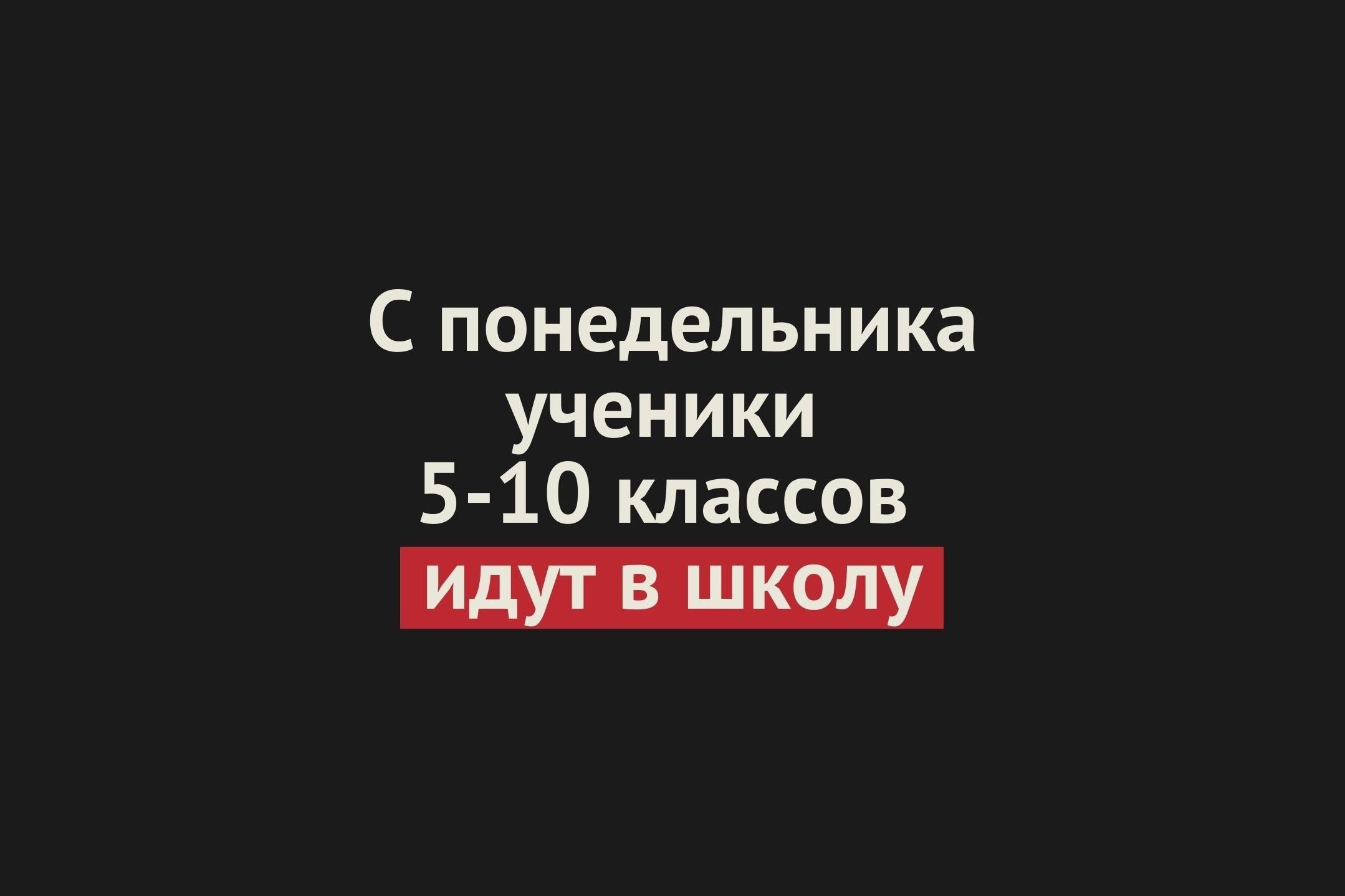 7 декабря ученики 5-10 классов в Оренбургской области идут в школу, а студенты в техникумы
