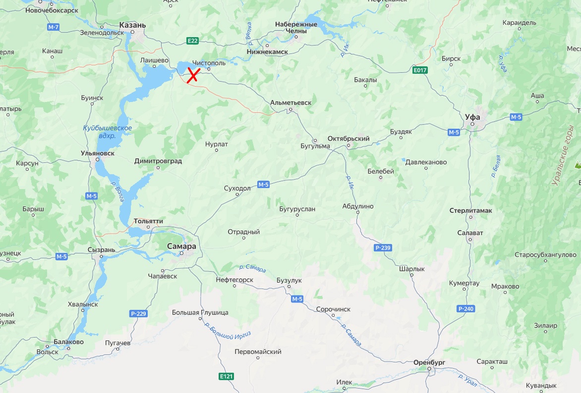 Место ремонта на Яндекс-карте