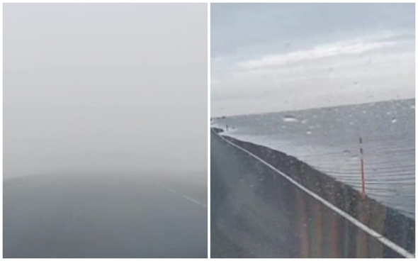 «Населенные пункты вдалеке плавают уже» и «ничего не видно»: обстановка на трассах Оренбургской области из-за паводка и тумана