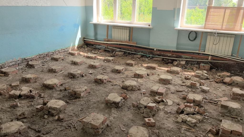 Ремонт в школе, фото: администрация Оренбургского райна