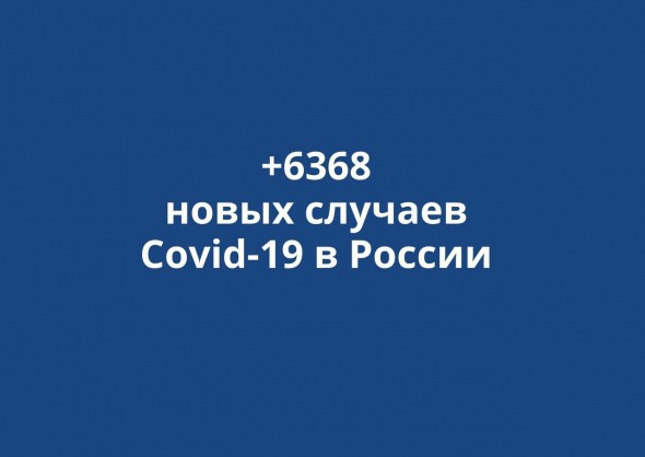 В России выявлено +6368 новых случаев коронавируса за сутки