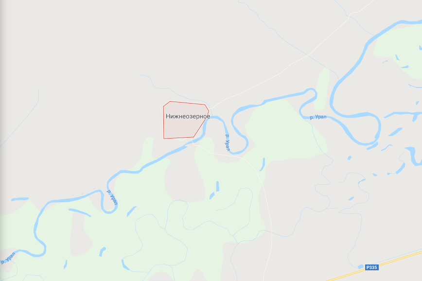 Село Нижнеозерное на Google картах