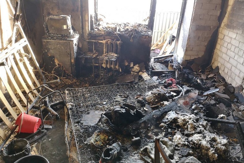 На месте пожара, фото: СУ СК 
