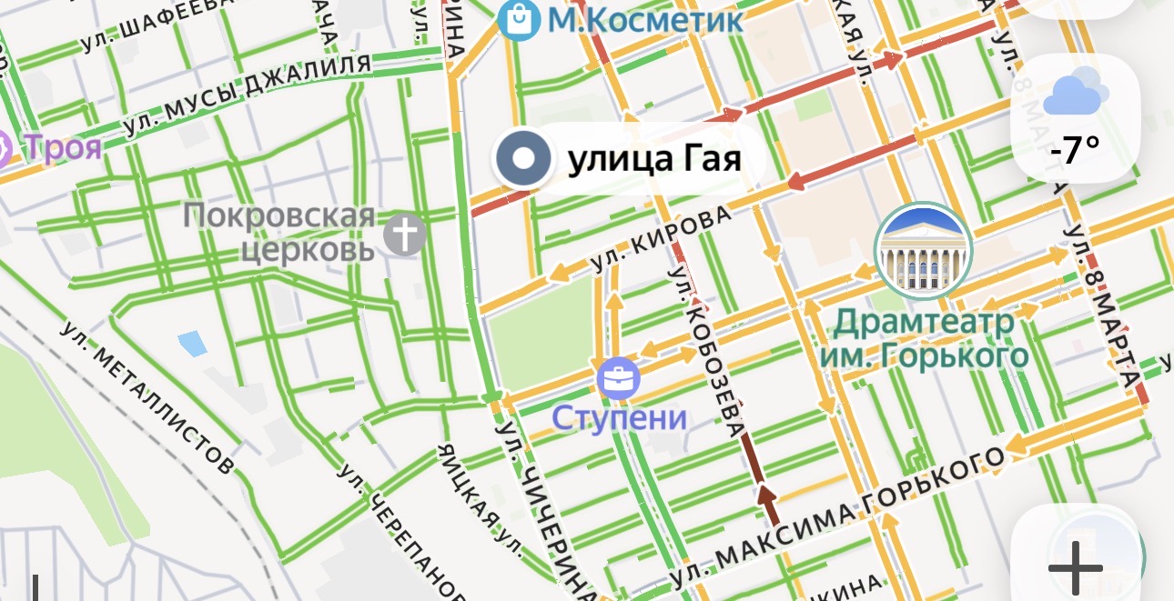 Улица Гая, Максима Горького, Мусы Джалиля