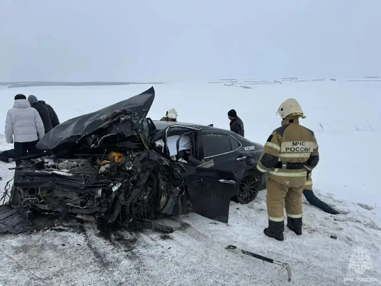 На месте ДТП. Источник: МЧС России по Оренбургский области 