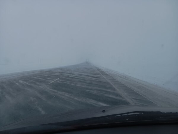 Метель на трассе, фото из архива