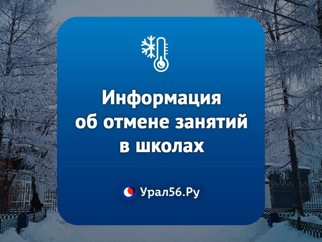 В Бузулуке отменили очные занятия для 1-8 классов второй смены из-за мороза