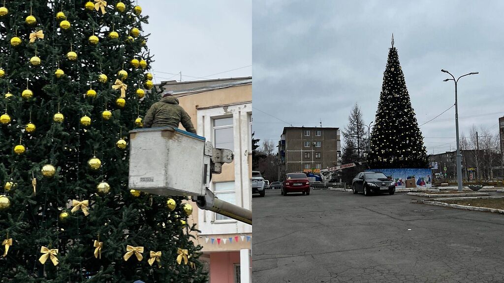 Установка елки в Орске