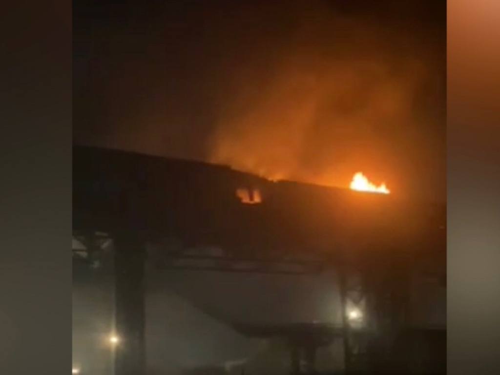 Скриншот видео пожара. Источник: МЧС по Оренбургской области
