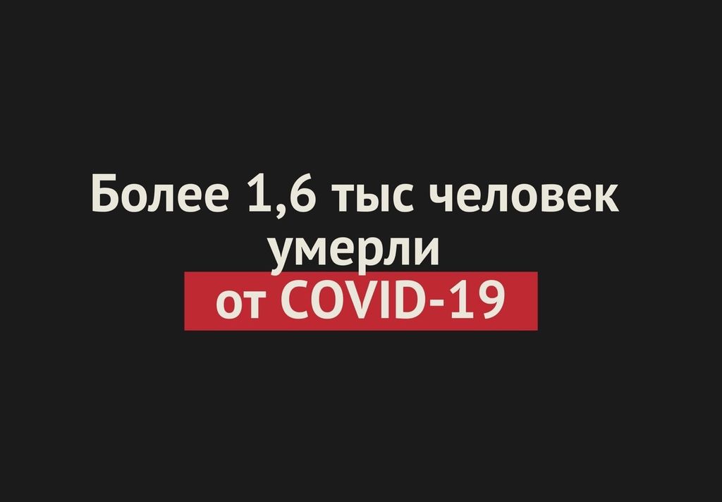 Более 1,6 тыс человек  в Оренбургской области умерли от коронавирусной инфекции 