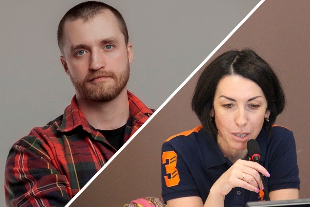 Журналист Павел Лещенко и министр здравоохранения Оренбуржья Татьяна Савинова