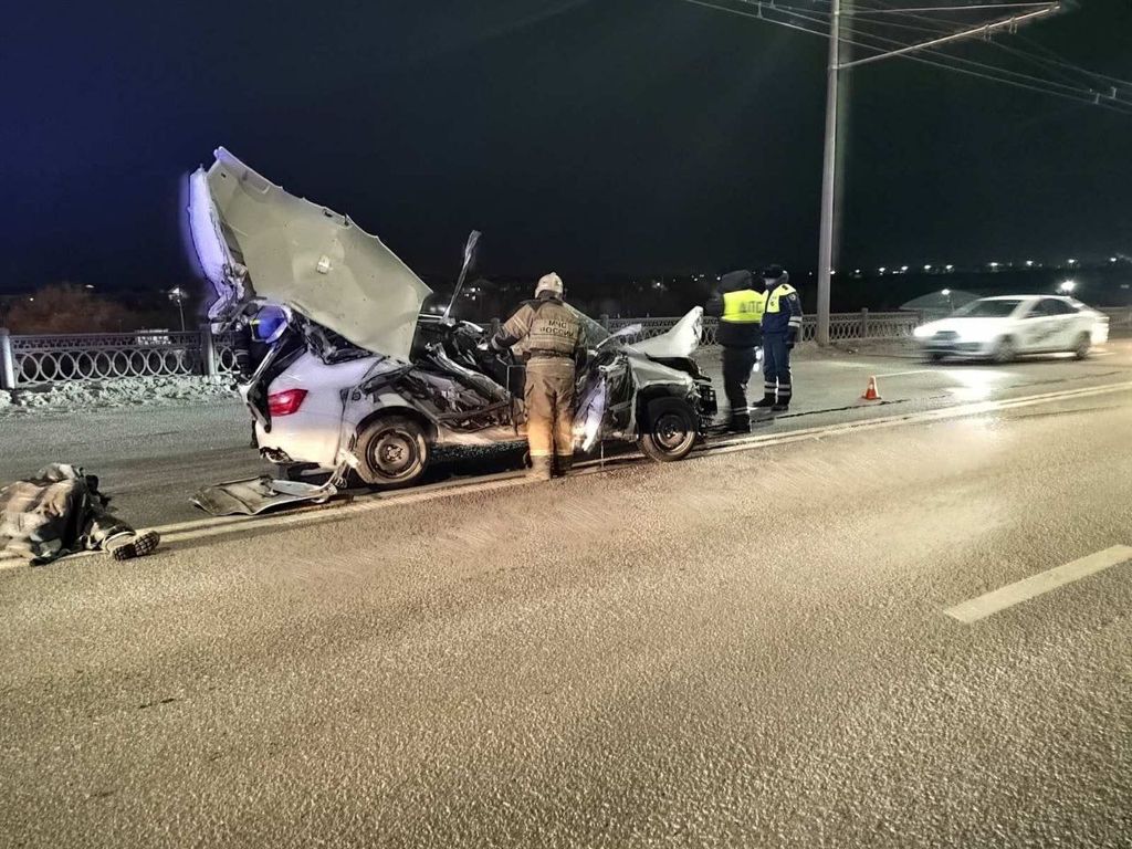 Авария на Донгузской, в которой погибли 2 человека. Фото: УМВД России по Оренбургской области