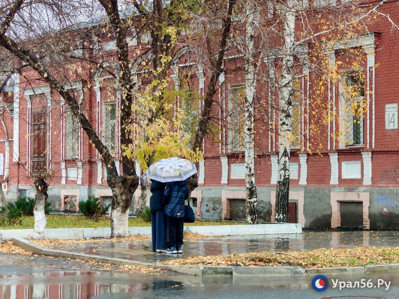 Оренбург во время дождя, осень 2025 года