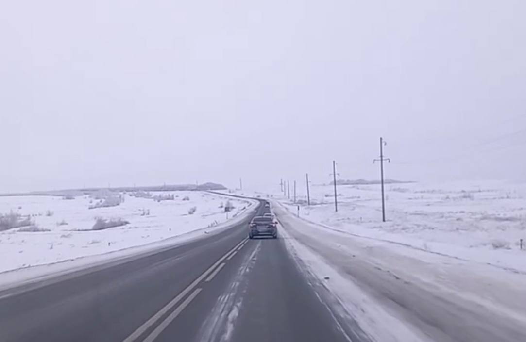 На трассе Оренбург - Орск