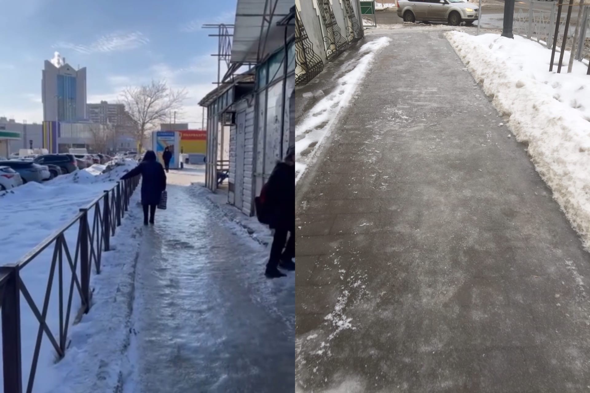 Тротуары в  Оренбурге, фотография из соцсетей 