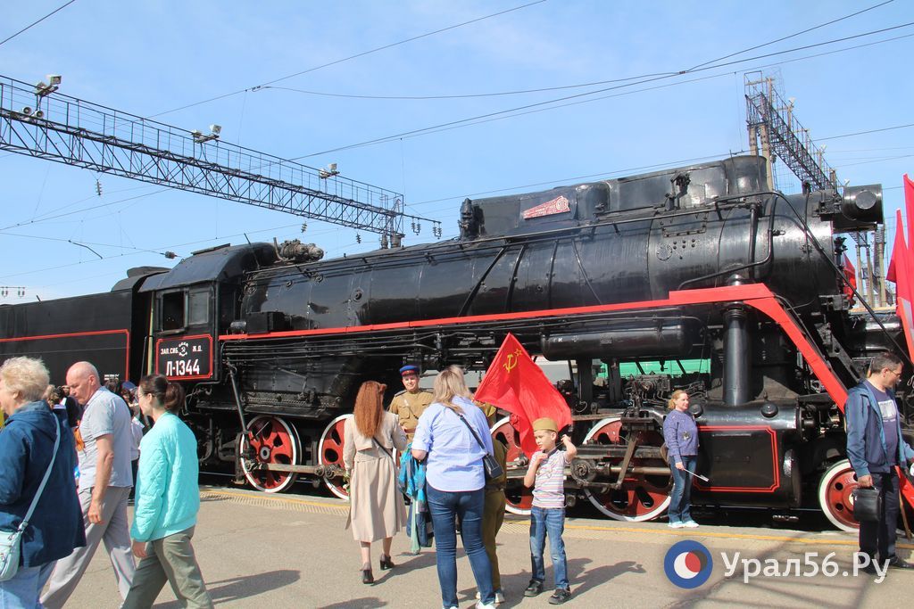 Ретро-локомотив в Оренбурге, 2023 год