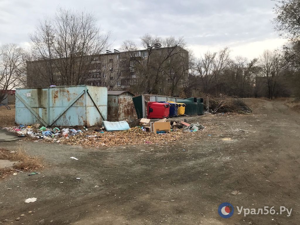 Мусорная площадка во дворе по ул. Перегонной Орска