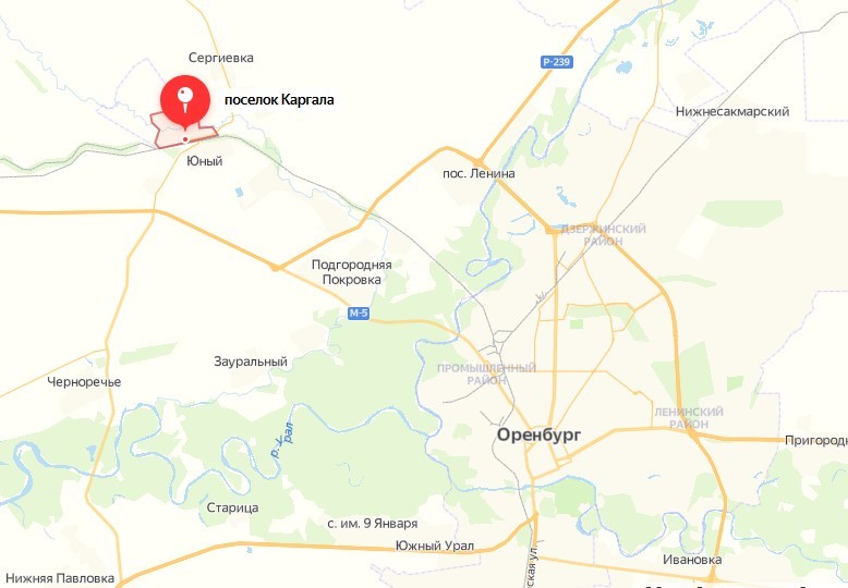 Татарская каргала оренбургская область карта