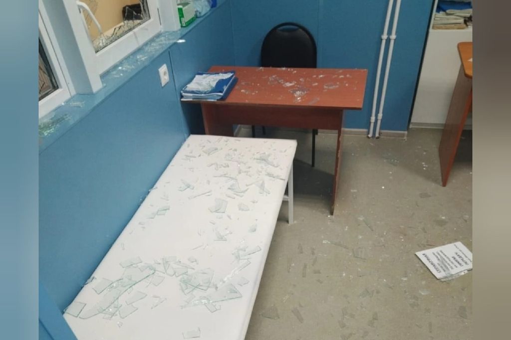 Разгромленный приемный покой в Абдулино. Фото: УМВД Оренбургской области