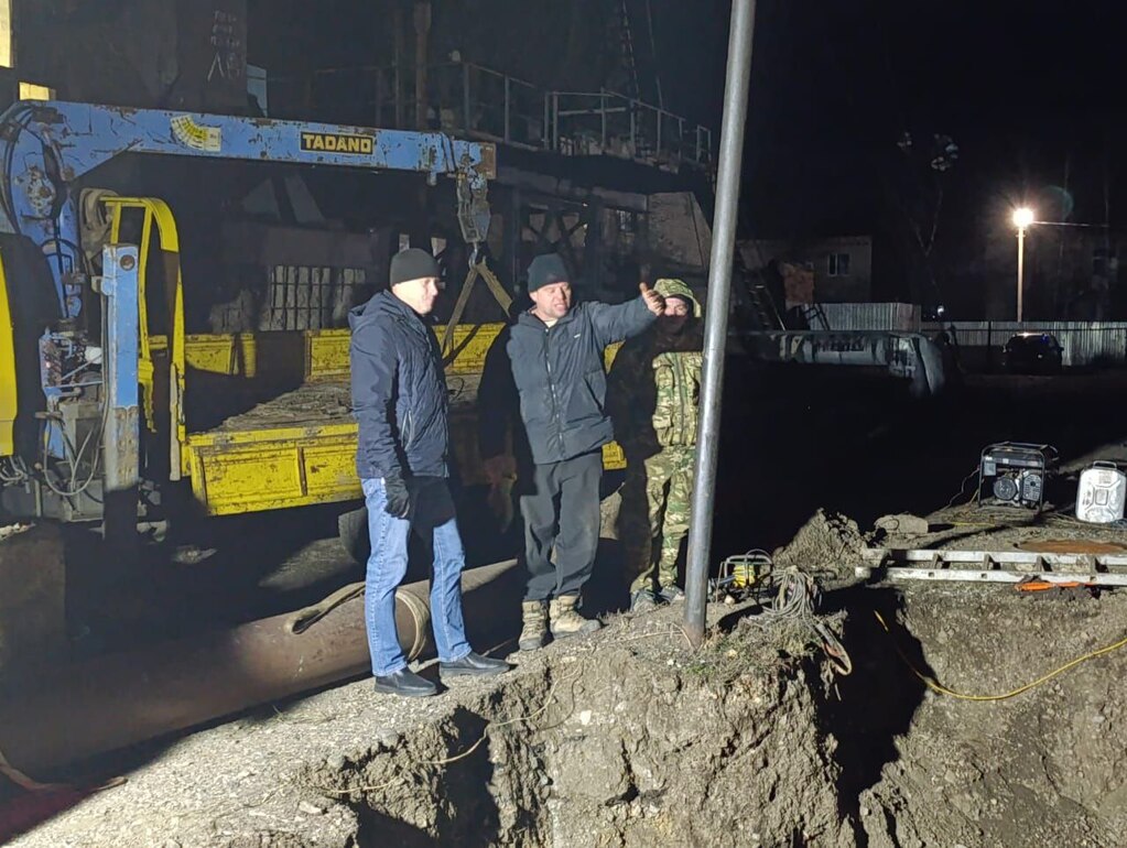 Работы на прорыве. Фото: Глава Кувандыкского муниципального округа области