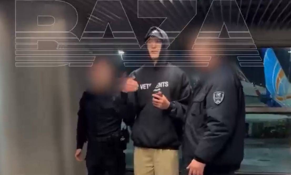 Задержание в аэропорту. Источник: ТГ-канал Baza