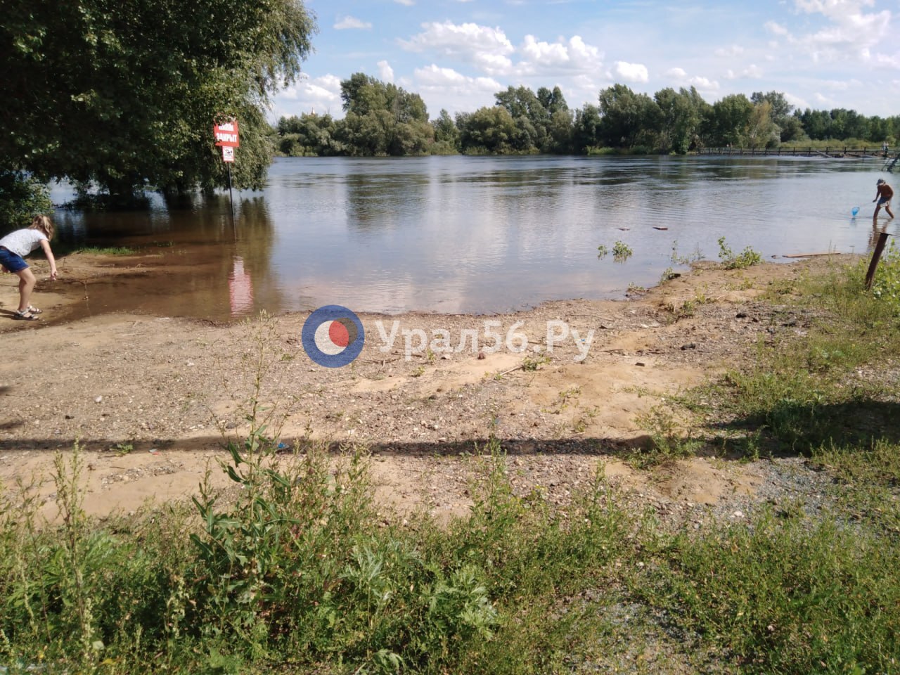 Урал в районе Детского пляжа, 03.08.2024