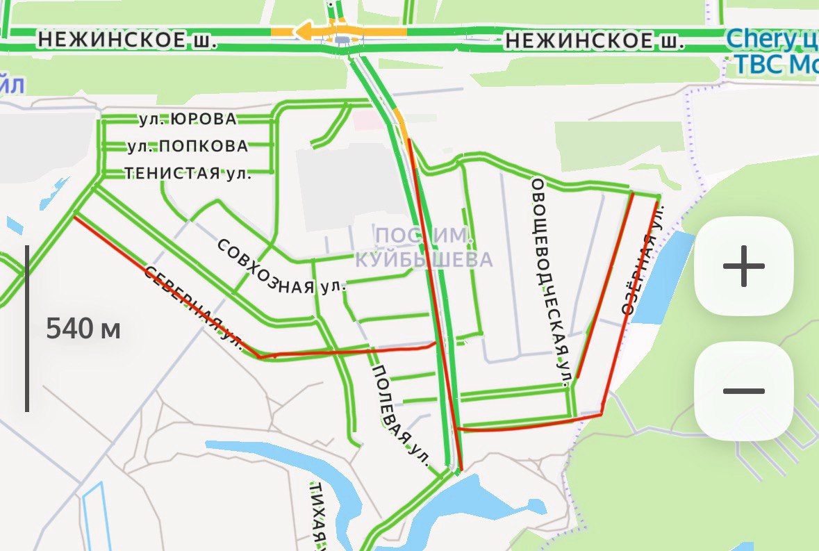 Улицы в поселке им.Куйбышева, которые план руют отремонтировать. Фото: Яндекс карты