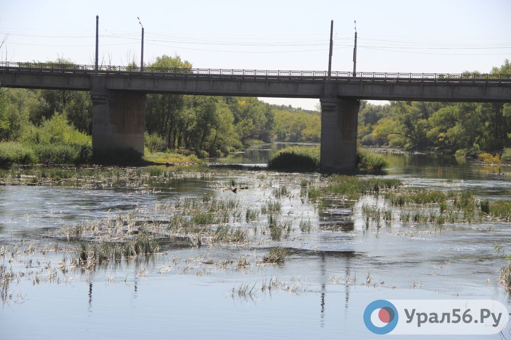 Река Урал в Орске, 2019 год
