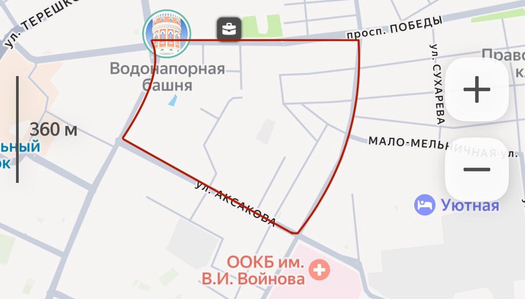 Границы отключения. Фото: Яндекс карты.