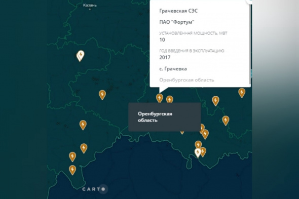 Оренбургская область попала на интерактивную карту возобновляемых источников энергии Российского Гринписа