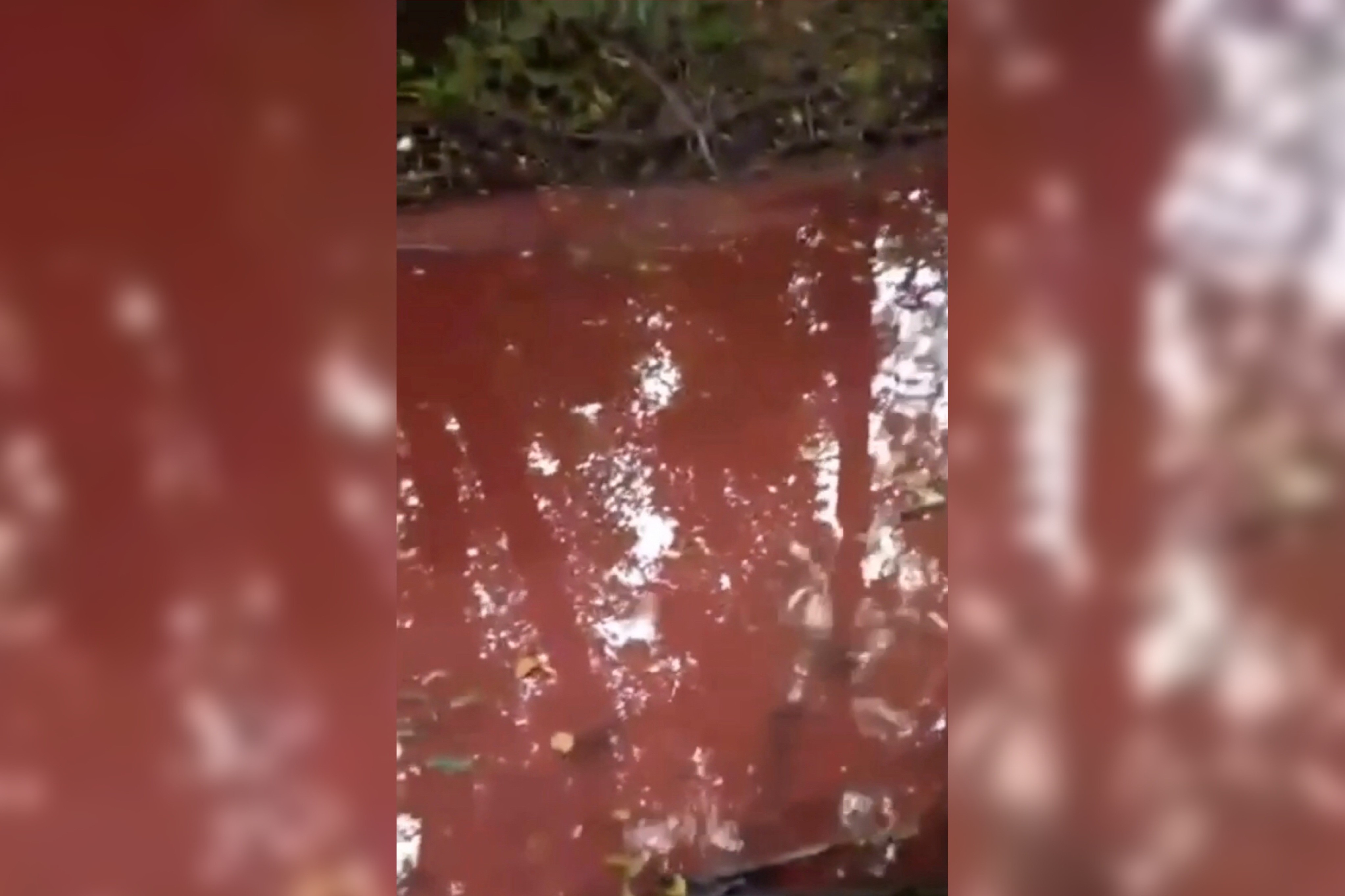 Красно-малиновая вода в Ташлинском районе