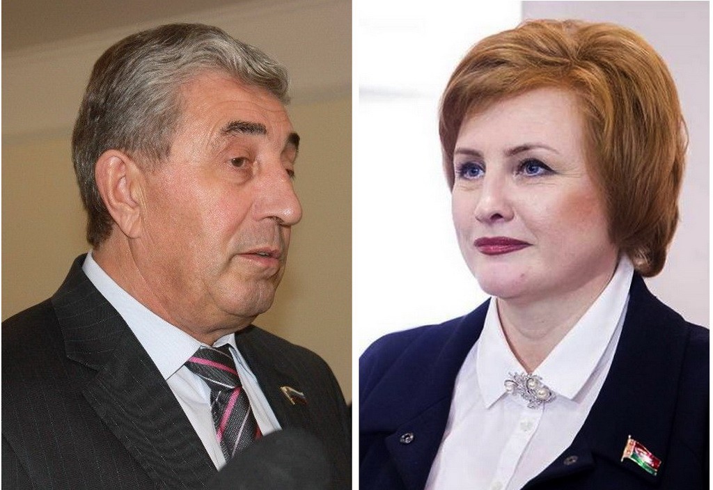 Председатель Заксоба Сергей Грачев и его минская коллега Наталья Якубицкая