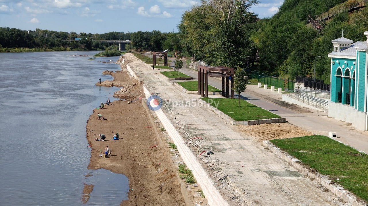 Урал в Оренбурге летом 2024 года