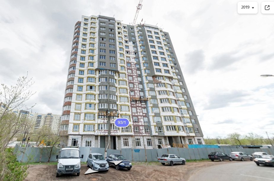 Строительство дома 93/1 на улице Алтайской. Фото: Яндекс.Карты