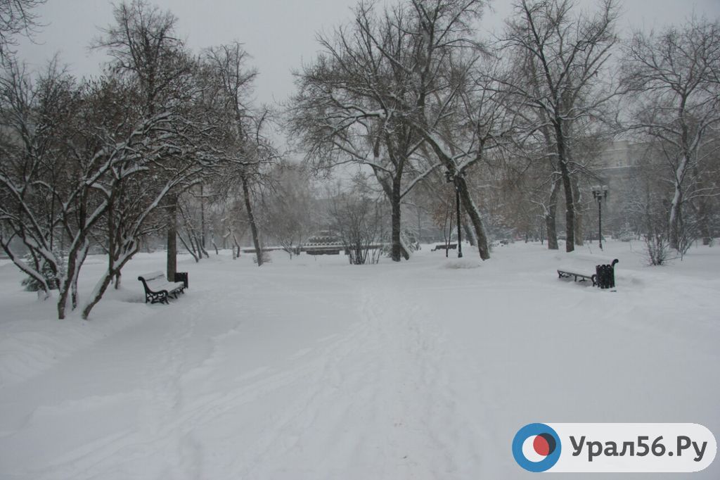 Снегопад в Оренбурге, 2018 год