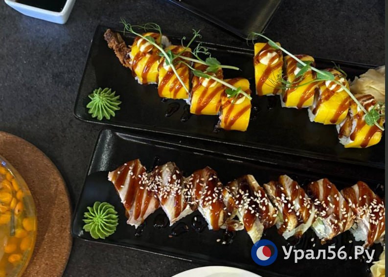 Роллы в одном из кафе Оренбурга