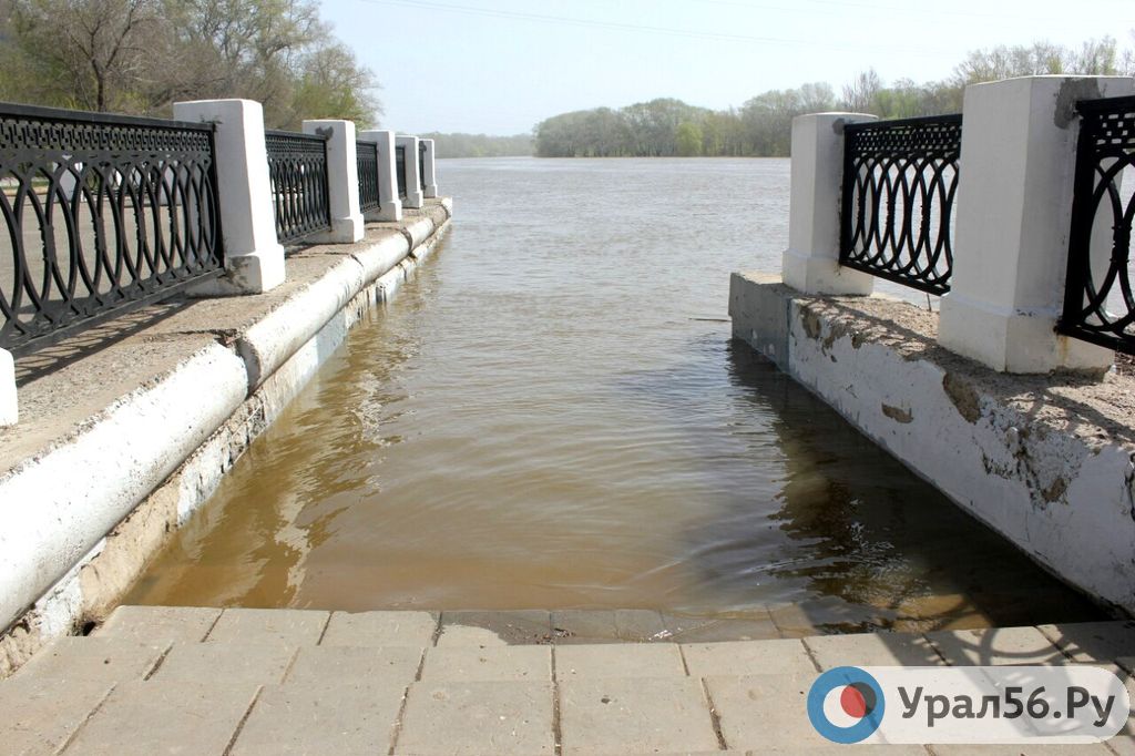 Какой уровень воды возле оренбурга