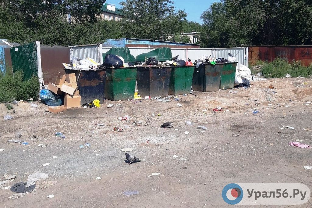 Контейнерная площадка во дворе дома № 2 по проспекту Ленина в Орске, 30.07.2020