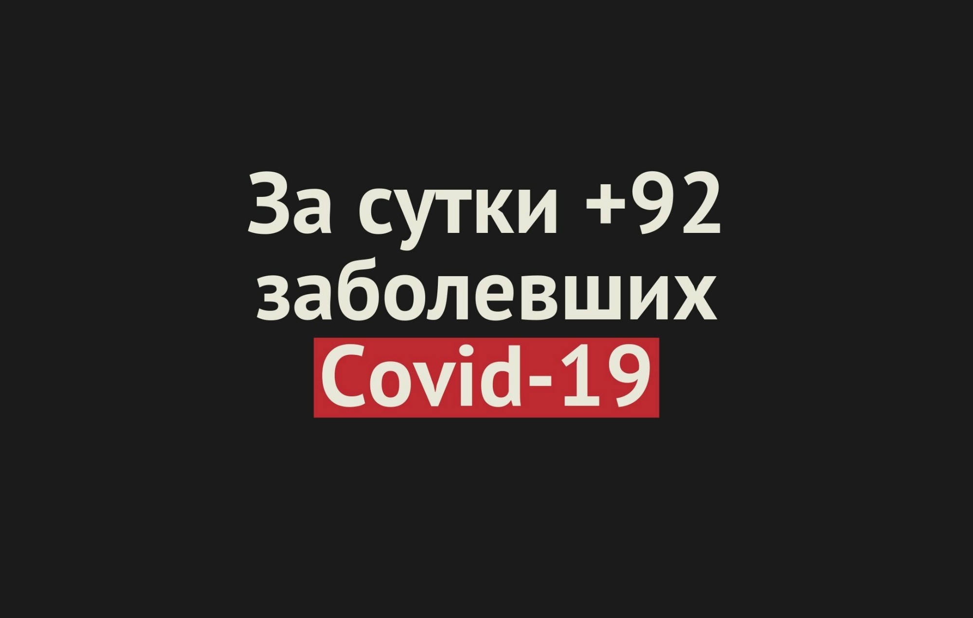 За сутки в Оренбургской области +92 заболевших COVID-19