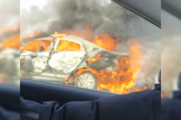 Жуткое ДТП на трассе Орск-Новоорск с 3 погибшими: автомобили столкнулись и загорелись (видео)