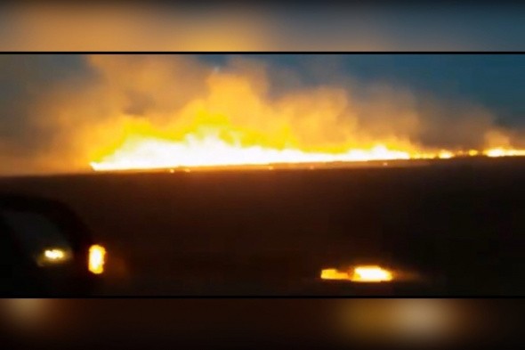 Пожар на трассе Оренбург — Орск полностью ликвидирован